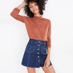 Women's Blue Patch-Pocket Jean Skirt | Madewell, Size 10